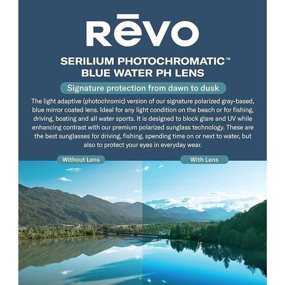 Revo CAPER Sunglasses POLARIZED Matte Black SuperFlex Blue Water Lens 1092 01 BL - Picture 12 of 13